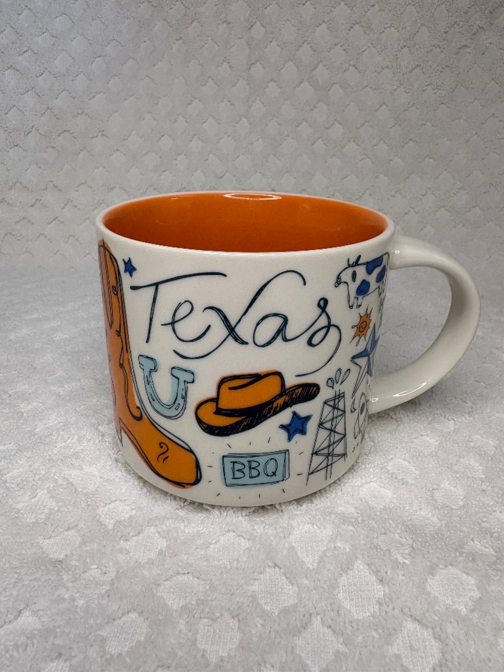 Starbucks Texas "Been There Series" Coffee Mug | Orange Interior | Texas Collect